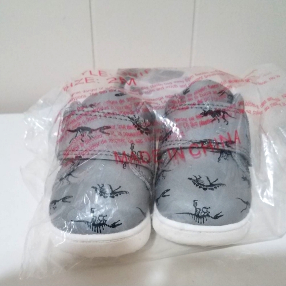 Carter's grey dino sneakers